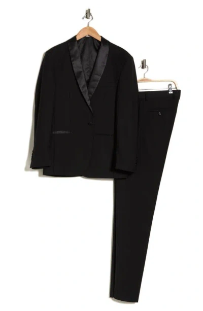 Shop Gino Vitale Premium Slim Fit 3-piece Tuxedo In Black