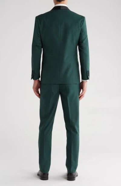 Shop Gino Vitale Premium Slim Fit 3-piece Tuxedo In Hunter Green