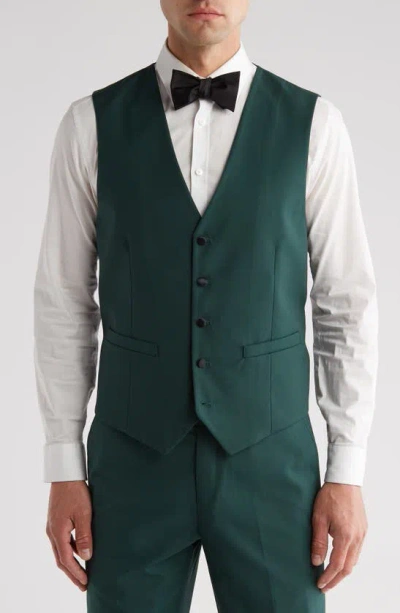Gino Vitale Premium Slim Fit 3-piece Suit In Hunter Green