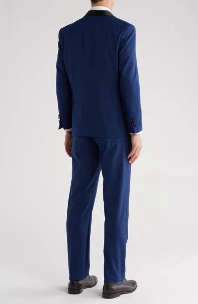 Shop Gino Vitale Premium Slim Fit 3-piece Tuxedo In Indigo