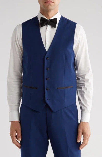 Gino Vitale Premium Slim Fit 3-piece Suit In Indigo