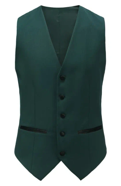 Gino Vitale Premium Slim Fit 3-piece Suit In Hunter Green