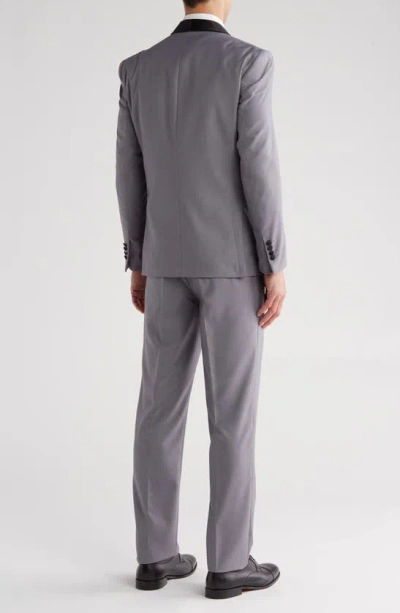 Shop Gino Vitale Premium Slim Fit 3-piece Tuxedo In Grey