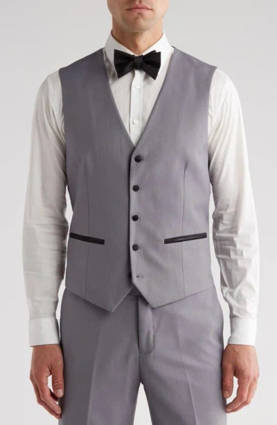 Shop Gino Vitale Premium Slim Fit 3-piece Tuxedo In Grey