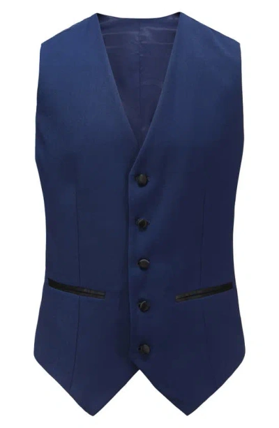 Gino Vitale Premium Slim Fit 3-piece Suit In Indigo