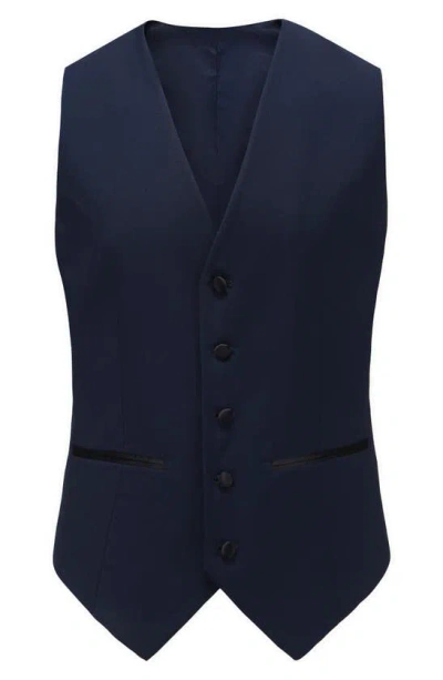 Gino Vitale Premium Slim Fit 3-piece Suit In Navy