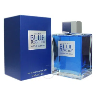 Shop Antonio Banderas Men's Blue Seduction Edt 6.75 oz Fragrances 8411061737835 In Amber / Blue