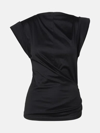 Shop Isabel Marant 'maisan' Black Cotton T-shirt