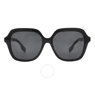 Shop Burberry Joni Dark Grey Square Ladies Sunglasses Be4389f 300187 55 In Black / Dark / Grey