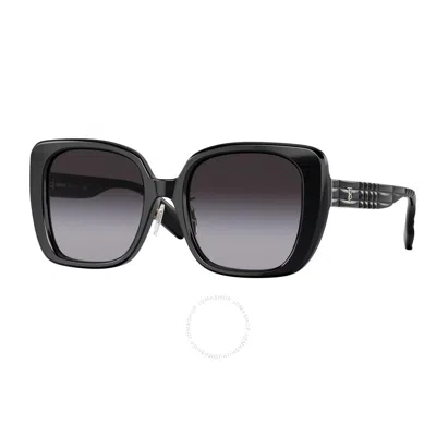 Shop Burberry Grey Gradient Butterfly Ladies Sunglasses Be4371f 30018g 54 In Black / Grey