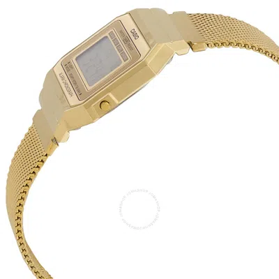 Shop Casio Alarm Quartz Digital Gold Dial Watch A700wmg-9a In Digital / Gold / Gold Tone