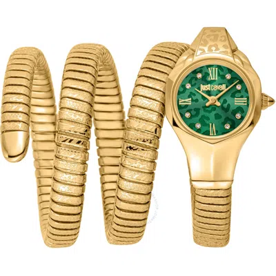 Shop Just Cavalli Ravenna Quartz Green Dial Ladies Watch Jc1l271m0035 In Gold Tone / Green / Yellow