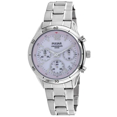 Shop Pulsar Classic Chronograph Quartz White Dial Ladies Watch Pta3089