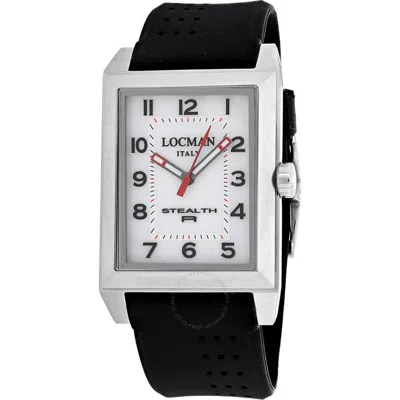 Shop Locman Stealth Quartz White Dial Men's Watch 242wh2bk/bkru In Black / Teal / White