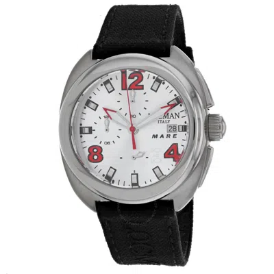 Shop Locman Mare Quartz Silver Dial Men's Watch 133ag/bkcor In Black / Silver