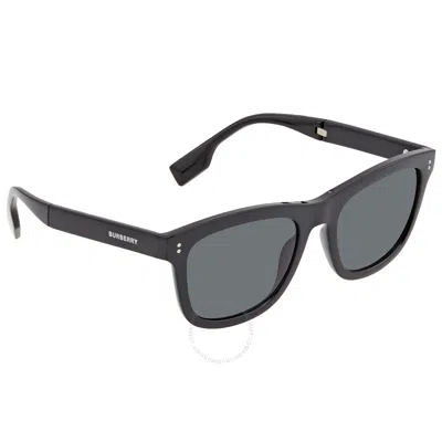 Shop Burberry Miller Polarized Dark Grey Square Men's Sunglasses Be4341 3001t8 55 In Dark / Grey