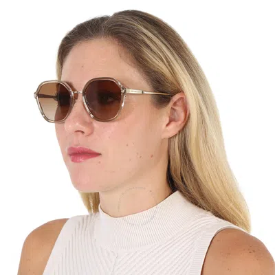 Shop Michael Kors Seoul Brown Gradient Irregular Ladies Sunglasses Mk1114 101413 56