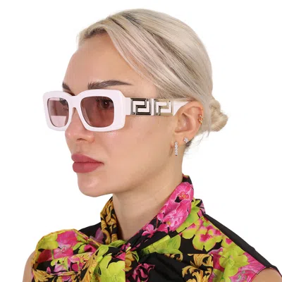 Versace Rectangular-frame Sunglasses In Pink