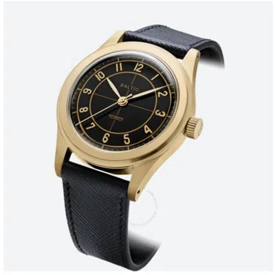 Shop Baltic Hms Automatic Black Dial Men's Watch Hms002goldpvd In Black / Gold Tone / Yellow
