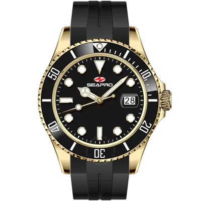 Shop Seapro Nexus Quartz Black Dial Men's Watch Sp0584 In Black / Gold Tone / Yellow