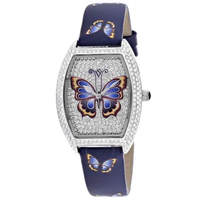 Shop Christian Van Sant Papillon Silver-tone Dial Ladies Watch Cv4872 In Blue / Silver