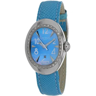 Shop Locman Nuovo Quartz Ladies Watch 028mopskd/sk In Blue / Mop / Mother Of Pearl