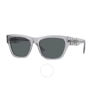 Shop Versace Dark Grey Square Men's Sunglasses Ve4457 543287 55 In Dark / Grey