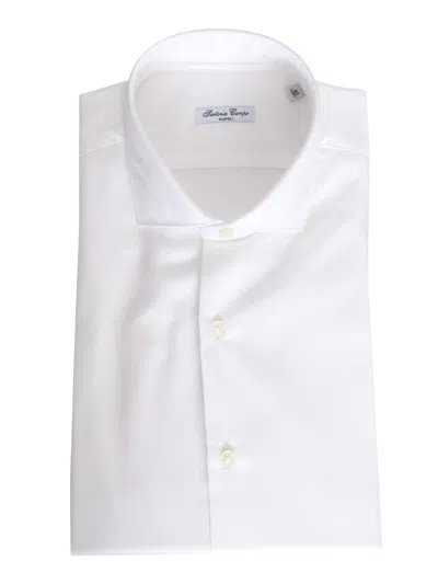 Shop Sartoria Del Campo-sonrisa White Shirt