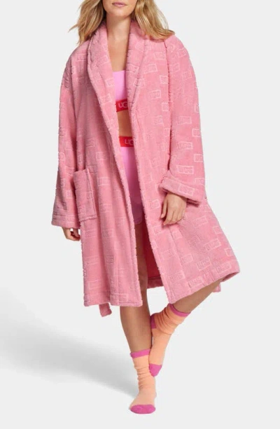 Shop Ugg Lenore Terry Cloth Robe In Macaron Block