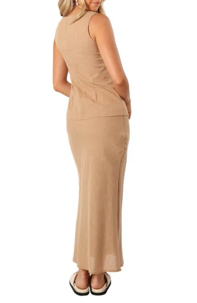 Petal And Pup Petal & Pup Peter Cotton Vest & Maxi Skirt Set In Brown