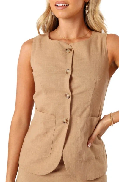 Petal And Pup Petal & Pup Peter Cotton Vest & Maxi Skirt Set In Brown