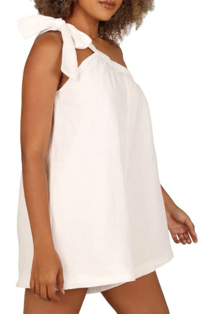 Petal And Pup Petal & Pup Miffy One-shoulder Cotton Romper In White