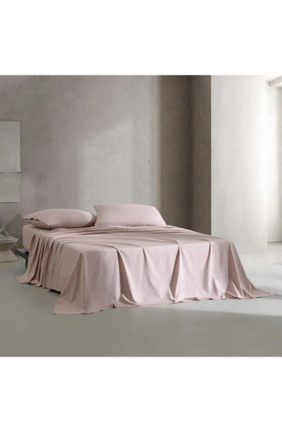 Shop Calvin Klein Naturals 240 Thread Count Cotton Blend Sheet Set In Pink