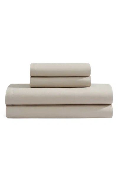 Shop Calvin Klein Naturals 240 Thread Count Cotton Blend Sheet Set In Beige/ Tan