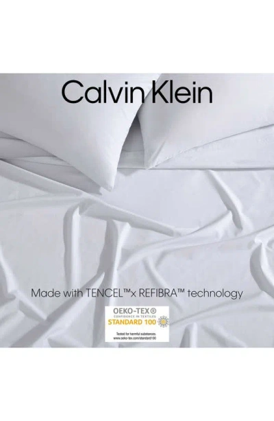 Shop Calvin Klein Naturals 240 Thread Count Cotton Blend Sheet Set In Blue