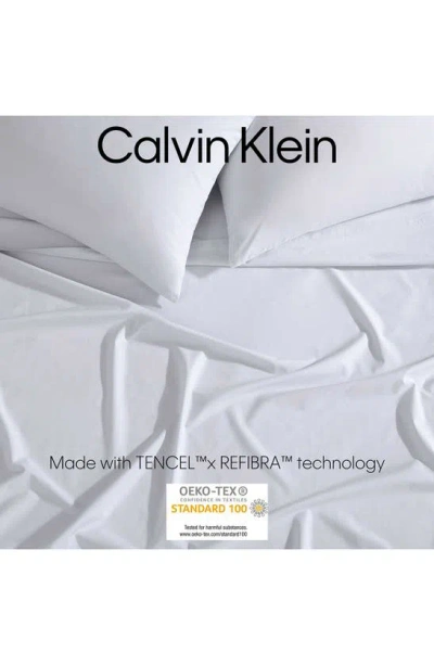 Calvin Klein Naturals 240 Thread Count Cotton Blend Sheet Set In Blue