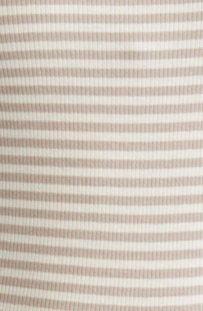 Shop Ag Nes Stripe Rib Crewneck T-shirt In Bengal Stripe Ex-white/ Desert