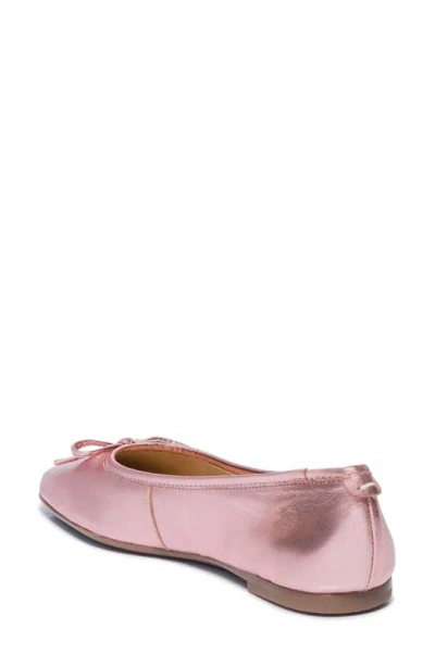 Shop Bernardo Footwear Square Toe Ballet Flat In Light Pink