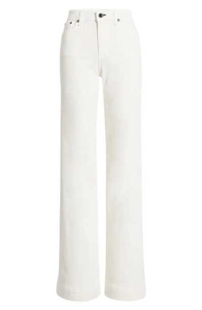 Shop Askk Ny Juniper High Waist Wide Leg Jeans In Ivory