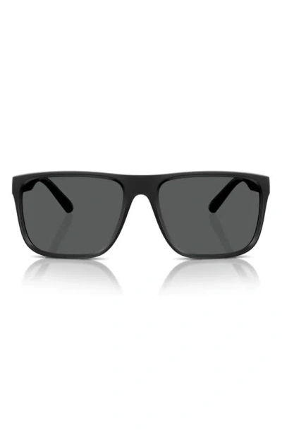 Shop Scuderia Ferrari 59mm Square Sunglasses In Matte Black