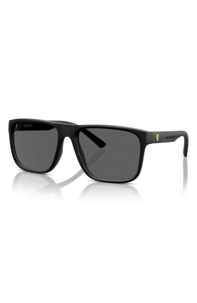 Shop Scuderia Ferrari 59mm Square Sunglasses In Matte Black