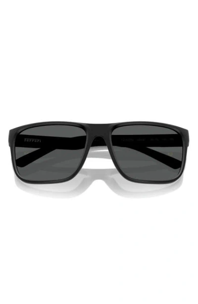 Scuderia Ferrari 59mm Square Sunglasses In Matte Black