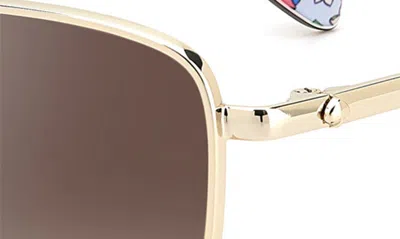Shop Kate Spade 55mm Hailey/g/s Cat Eye Sunglasses In Gold/ Brown