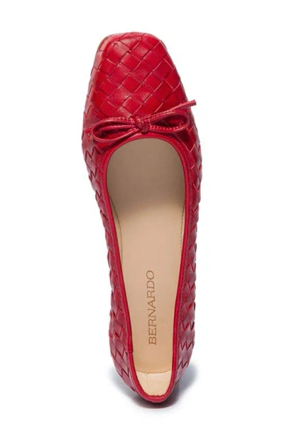 Shop Bernardo Footwear Gwynn Woven Ballet Flat In Red
