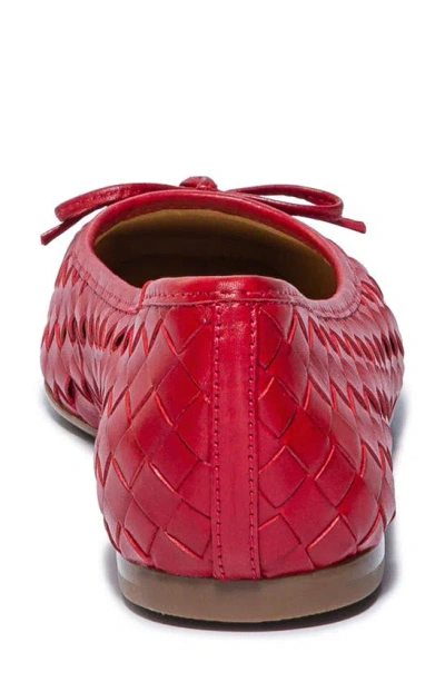 Shop Bernardo Footwear Gwynn Woven Ballet Flat In Red
