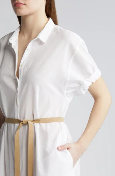 Shop Xirena Linnet Cotton Maxi Shirtdress In White
