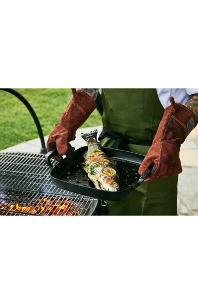 Le Creuset Alpine Outdoor Collection Enameled Cast Iron Square Grill Basket In Matte Black