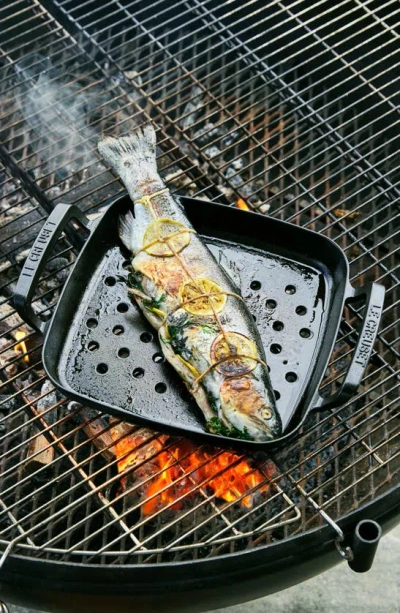 Le Creuset Alpine Outdoor Collection Enameled Cast Iron Square Grill Basket In Matte Black