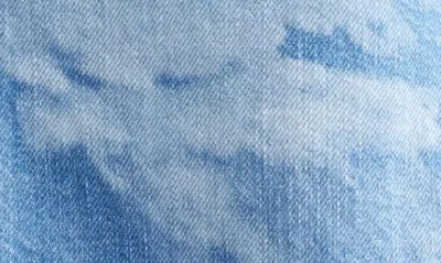 Shop Ganni Bleach Denim Button-up Shirt In Light Blue Stone