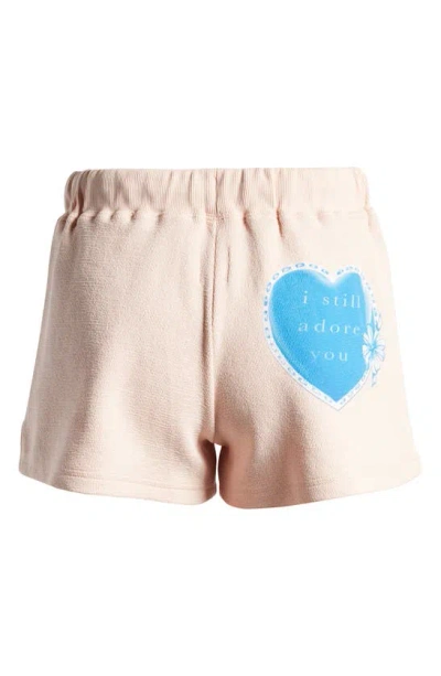 Shop Boys Lie Lauren Adore You Heart Cotton Shorts In Pink